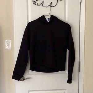 Black cropped Uniqlo hoodie (size small)